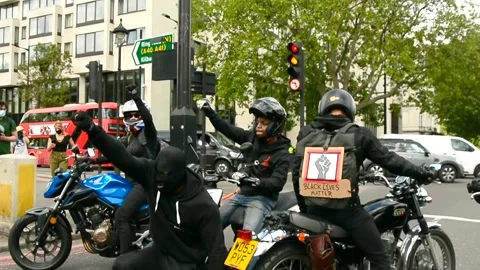 Editorial, Black Liver Matter protest in Central London, June 2020, Westminster Stock Footage 133200895