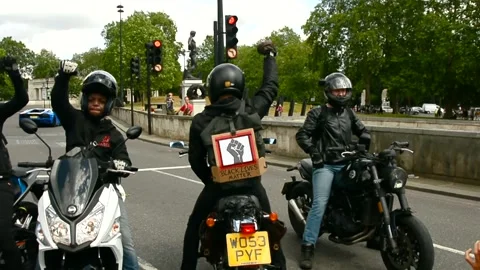 Editorial, Black Liver Matter protest in Central London, June 2020, Westminster Stock Footage 133200898