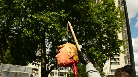 Editorial, Black Liver Matter protest in Central London, June 2020, Westminster Stock Footage 133200977