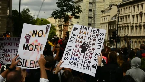 Editorial, Black Liver Matter protest in Central London, June 2020, Westminster Stock Footage 133201786