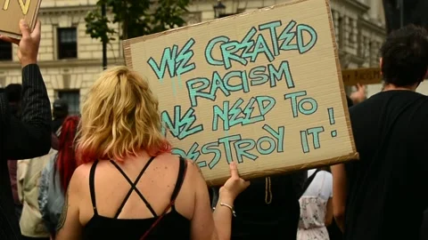 Editorial, Black Liver Matter protest in Central London, June 2020, Westminster Stock Footage 133201812