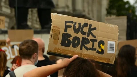 Editorial, Black Liver Matter protest in Central London, June 2020, Westminster Stock Footage 133201853