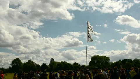 Editorial, Black Liver Matter protest in Central London, June 2020, Hyde Park Video stock 133202418