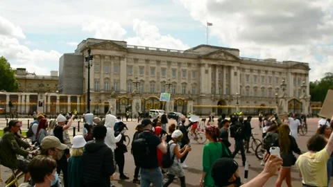 Editorial, Black Liver Matter protest in Central London, June 2020, Buckingham Stock Footage 133202815