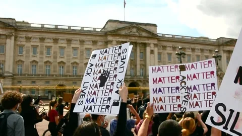 Editorial, Black Liver Matter protest in Central London, June 2020, Westminster Stock Footage 133202834