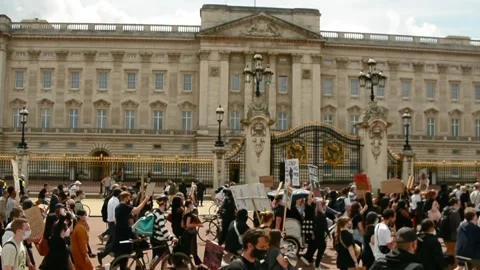 Editorial, Black Liver Matter protest in Central London, June 2020, Westminster Stock Footage 133202841