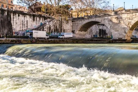 EDITORIAL bridge in Rome Stock Photos