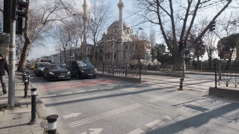 Editorial clip of rush hour traffic in Istanbul Stock Footage 123471348