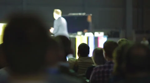 The editorial crowd at the exhibition - presentation, HD 1080p, with sound Stock Footage 39529766