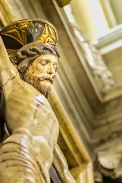 EDITORIAL Crucifixion in Cathedral Stock Photos