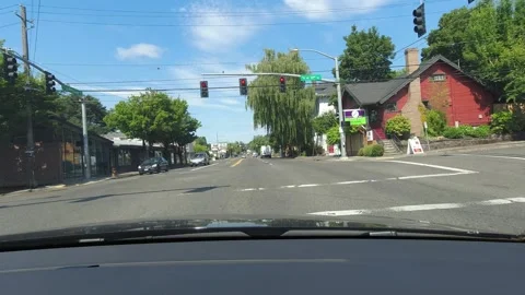 Editorial of Dash camera in car driving in Portland Oregon February 2, 2024 Видео 264682580