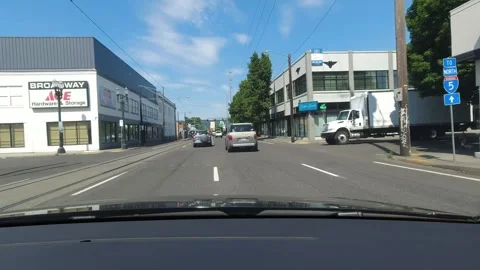 Editorial of Dash camera in car driving in Portland Oregon February 2, 2024 Видео 264682616