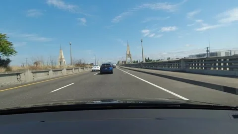 Editorial of Dash camera in car driving in Portland Oregon February 2, 2024 Видео 264683687