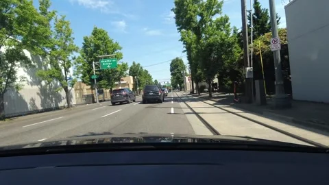 Editorial of Dash camera in car driving in Portland Oregon February 2, 2024 Видео 264683819