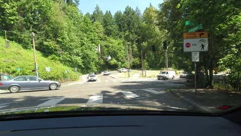 Editorial of Dash camera in car driving in Portland Oregon February 2, 2024 Видео 264684105