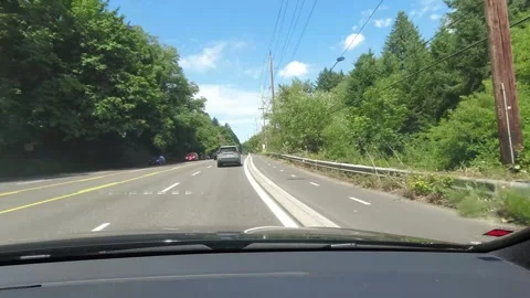 Editorial of Dash camera in car driving in Portland Oregon February 2, 2024 Видео 264684140