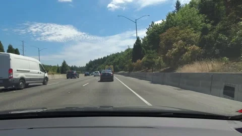 Editorial of Dash camera in car driving in Portland Oregon February 2, 2024 Vidéo 264684789