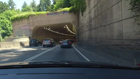 Editorial of Dash camera in car driving in Portland Oregon February 2, 2024 Vidéo 264684856