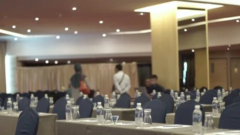 Editorial : Delegates attend the opening meeting. Stock Footage 104016925