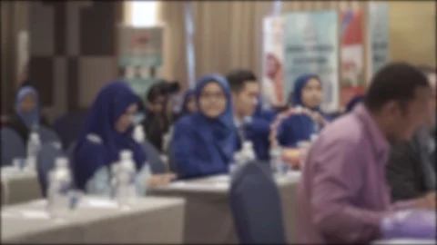 Editorial : Delegates attend the opening meeting. Stock Footage 104016946