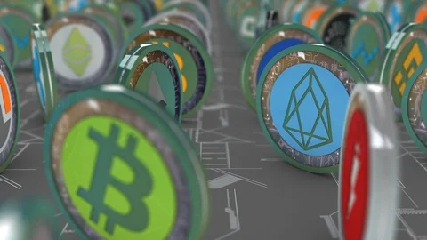 Editorial, Digital currency animation.	 動画素材 89108550