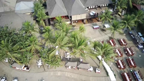 Editorial Drone Shot of Ancol Waterfront Recreation Area in North Jakarta Stock Footage 341829807