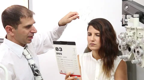 Editorial Fixed Plastic Optometry Flipper Stock Footage 64019432