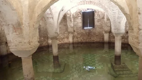 EDITORIAL, flooded crypt of San Francesco Vídeo Stock 91733692