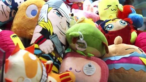 Editorial Footage - Arcade Game Stuffed Animals: May 21, 2026 Stock Footage 335666740