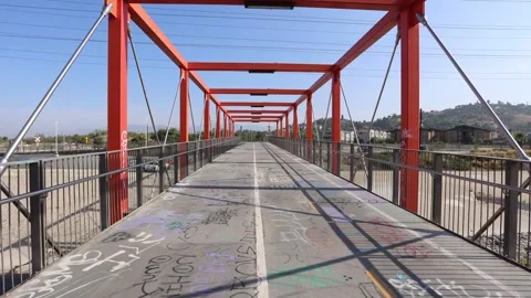 Editorial Footage - Graffiti Bridge In Sunlight: Apr 9, 2026 Stock Footage 332448551