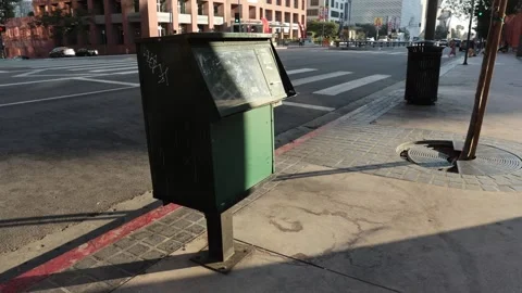 Editorial Footage - Old Fashioned Newspaper Stand Aug 10 2025 Stock Footage 314401420