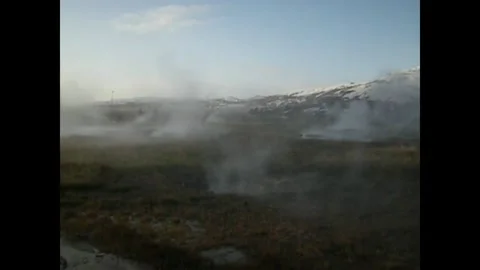 Editorial: Geothermal area in Iceland Stock Footage 327889169