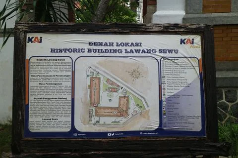 Editorial image of the area map in historic building lawang sewu in semarang  Foto stock