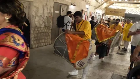 Editorial Indian Dhol Tasha Drum Performance At Old Souk Dubai Stock Footage 343820637