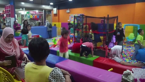 Editorial : Indoor Playground Stock Footage 146349706