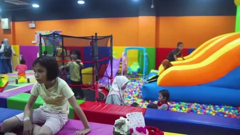 Editorial : Indoor Playground Stock Footage 146349722