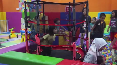 Editorial : Indoor Playground Stock Footage 146349744