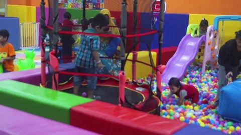 Editorial : Indoor Playground Stock Footage 146349875