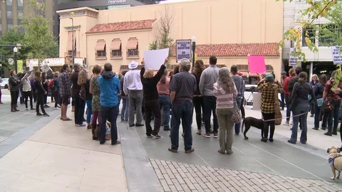 Editorial: Kavanaugh Protest Wide Stock Footage 96032005