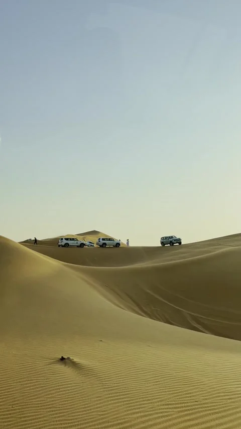 Editorial Land Rover SUV Desert Stunt And Dune Bashing Dubai Stock Footage 342218491