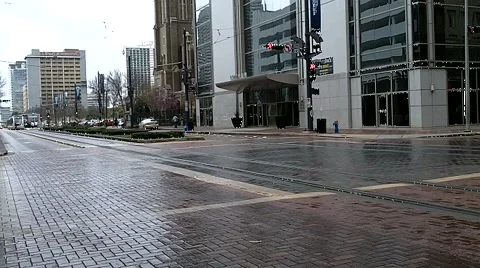 Editorial: Light Rail Train Headed for UH Downtown Video stock 1214196