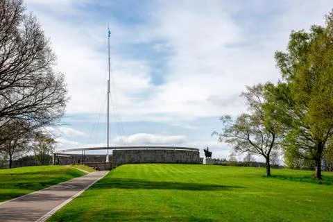 EDITORIAL: Memorial and statue of Robert the Bruce at Battle of Bannockburn Stock Photos