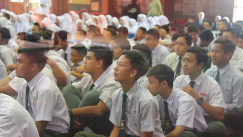 Editorial : Morning assembly school Video stock 116861871