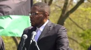 Editorial News Footage - Malik Shabazz Discusses Slave Reparations Stock Footage