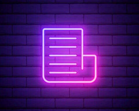 Editorial, newspaper neon icon. Elements of editorial design set. Simple icon Stock Illustration