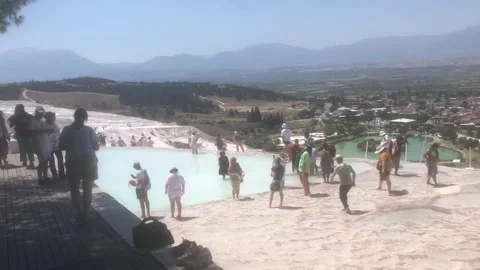 Editorial: Pamukkale in Turkey Video stock 336175921