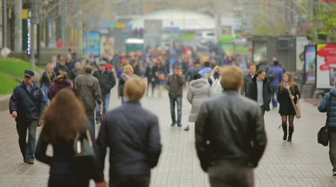 Editorial people crowd, REAL TIME Video stock 32661434