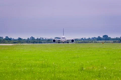 Editorial photo: boeing 787 dreamliner is going to take off Stock Photos