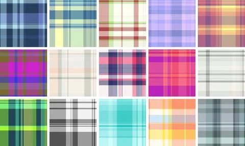 Editorial plaid collection developed for layout designers. This pack frames.. Stock Illustration