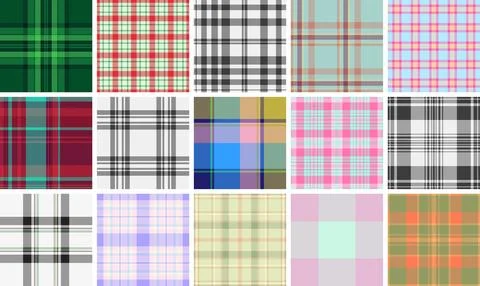 Editorial plaid collection developed for layout designers. This pack frames m Illustrazione stock
